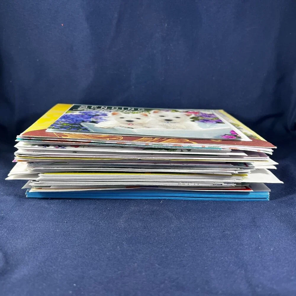 Lot Of 20 Assorted Greeting Cards With Envelopes Blank Inside All Occasion Varie